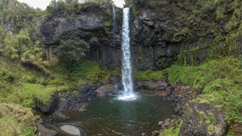 Chania waterfalls in Aberdare National Park, Kenya.