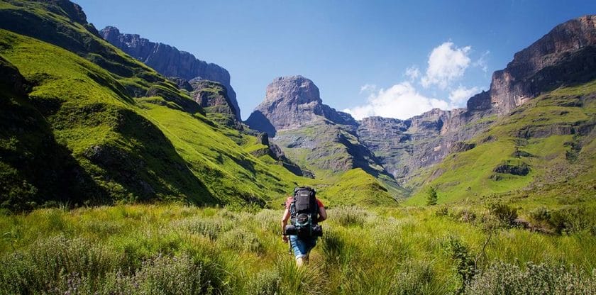 Walking safari holidays in South Africa_Drakensberg hike