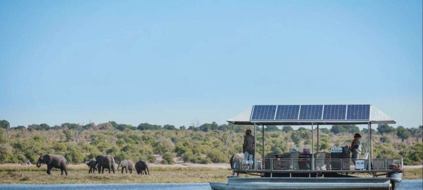 Houseboat safari on the Chobe River, Botswana.