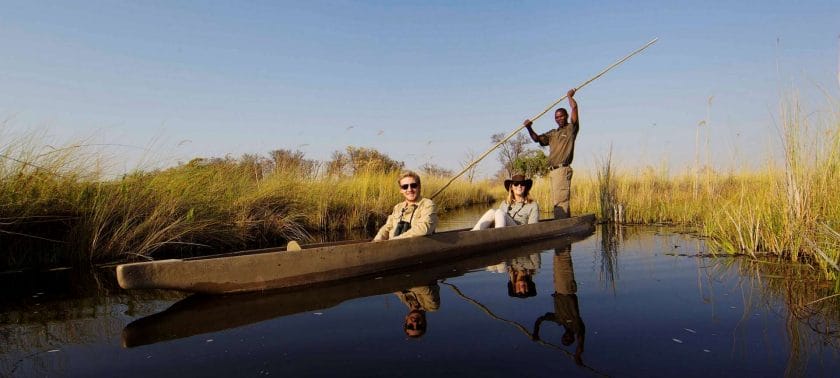 Mokoro safari in Botswana.