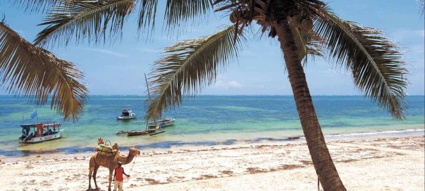 Bamburi beach in Kenya