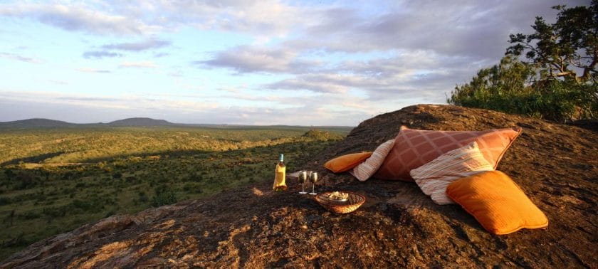 A relaxing picnic setup on a Kenya Safari
