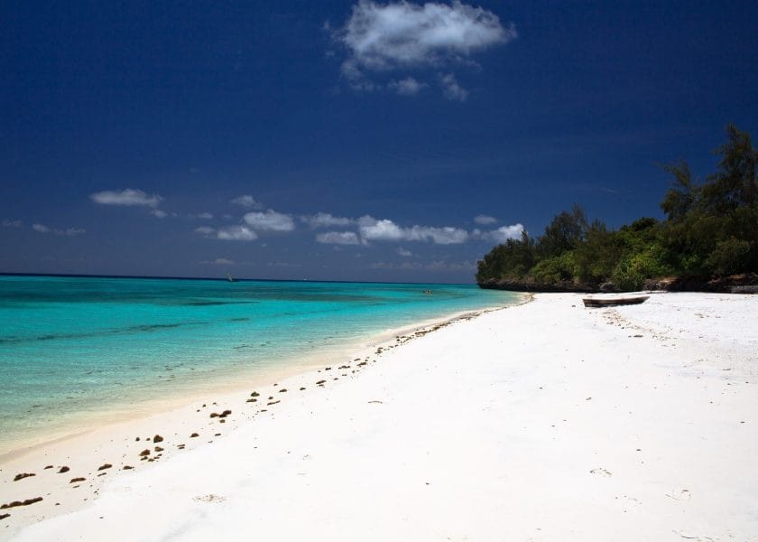 Tropical beach on Pemba Island, Zanzibar.