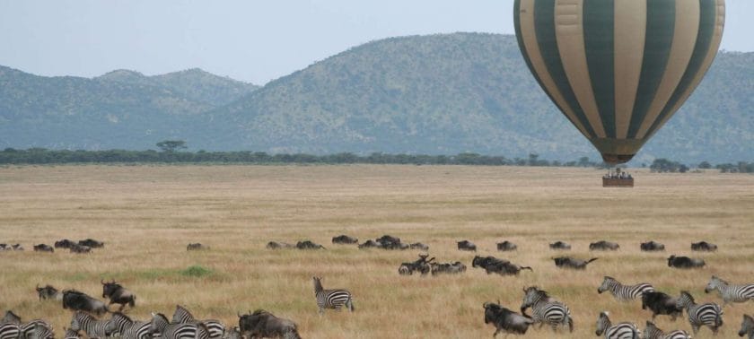 Hot air ballooning over the Serengeti can give you a new perspective