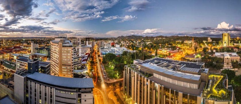 Windhoek city from above view