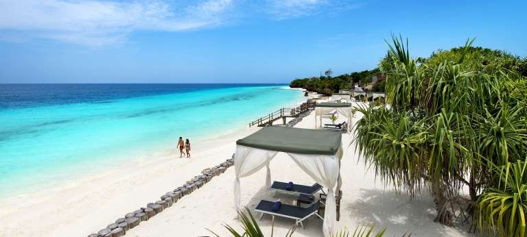 Tropical beach in Zanzibar.