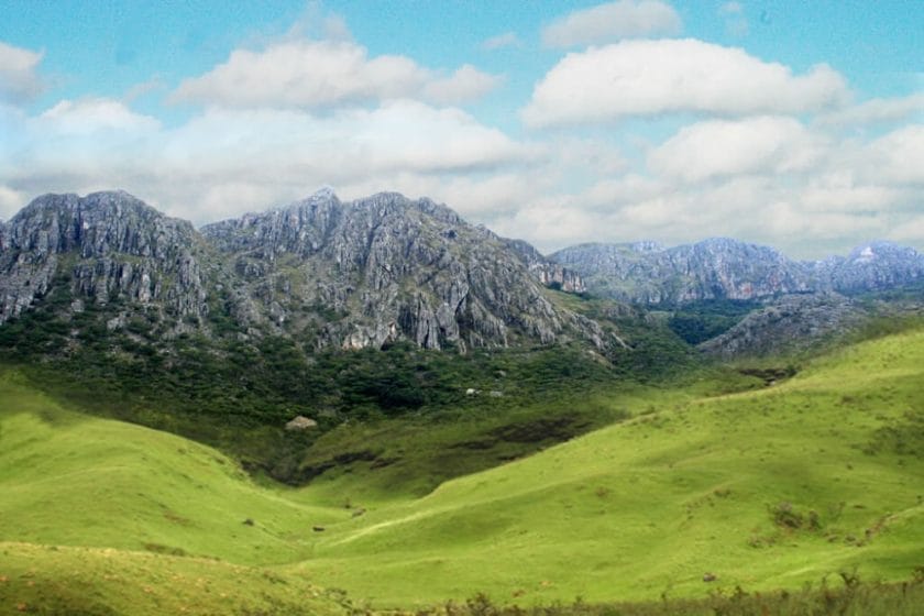 View of the Chimanimani Mountains.