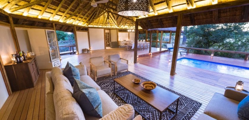 kwando splash camp okavango delta accommodation botswana safari lounge