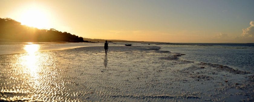 Sunrise on Pemba Island beach, Zanzibar.