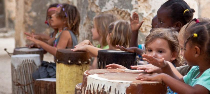 The children will thoroughly enjoy drumming