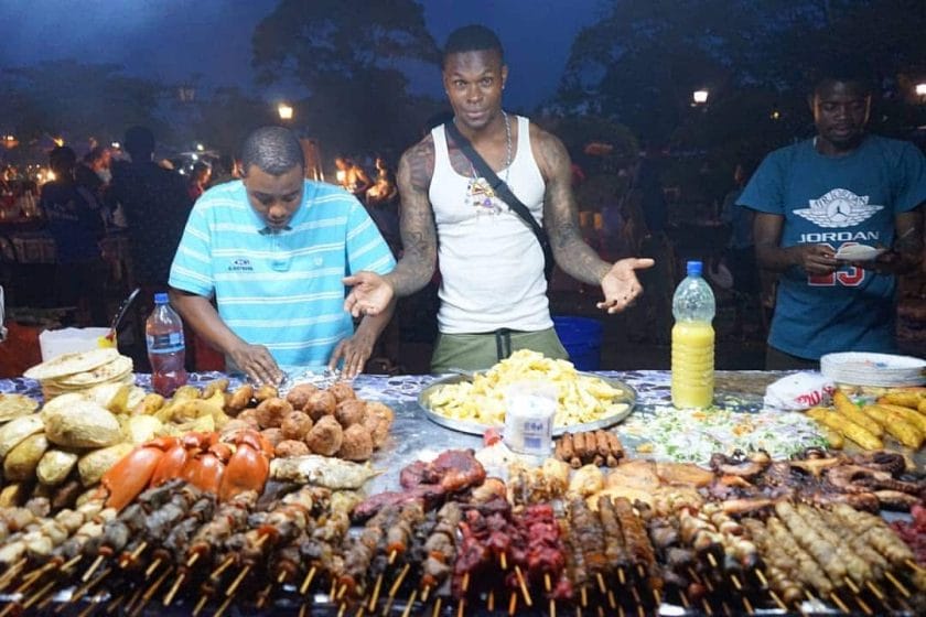 Forodhani market in Zanzibar.
