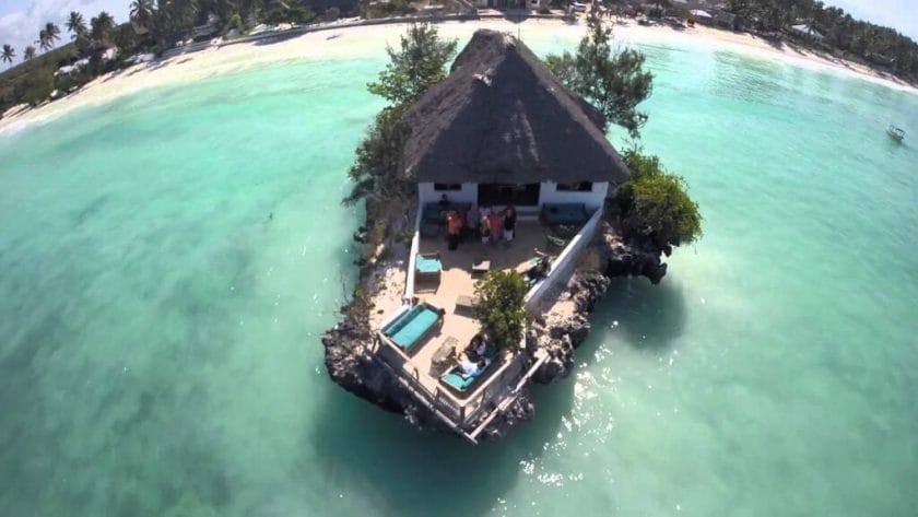 The Rock Restaurant in Zanzibar.