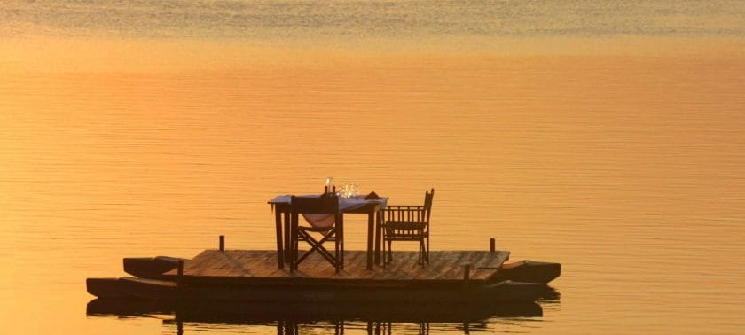 Enjoy a peaceful sunset dinner for one