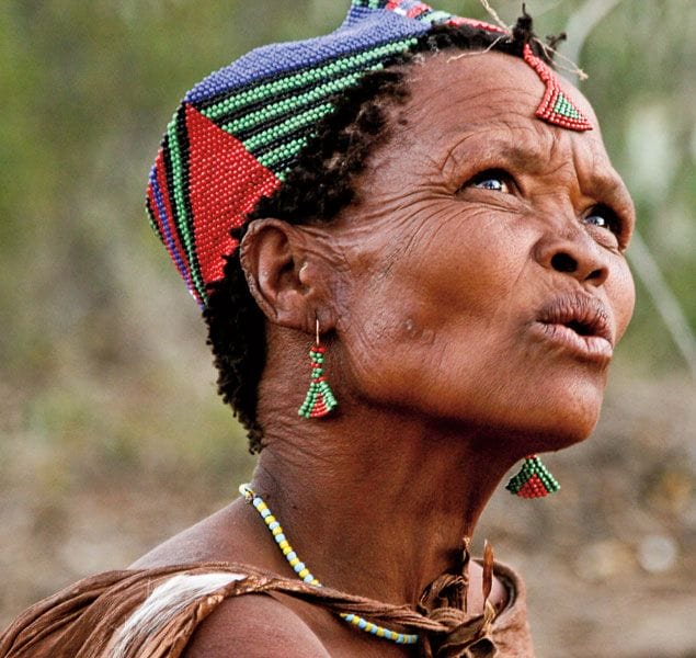 A San woman in Botswana.