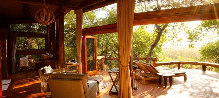 One of many camps in the Okavango Delta