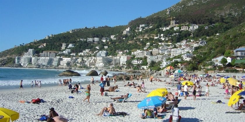 Clifton 1st beach in Cape Town.