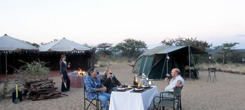 Camping in Etosha National Park, Namibia.