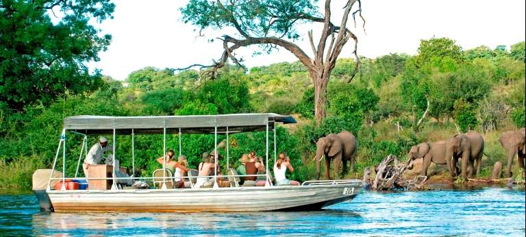Boat trips along the river are a favourite past time in Botswana