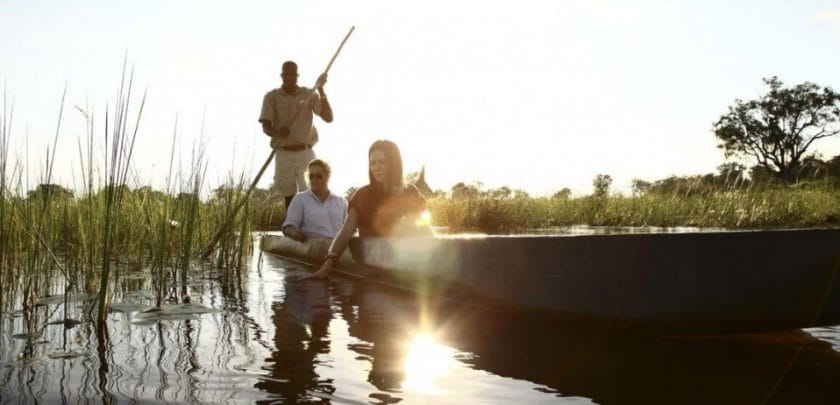 Mokoro rides on a luxury Okavango Delta Safari