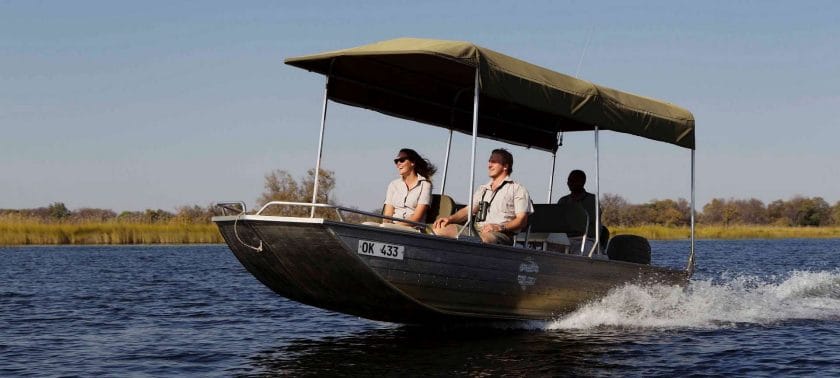 Boat safaris allow quick access to a number of wonderful open lagoons
