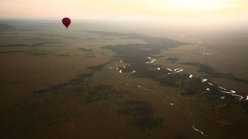 balloon safari kenya landscape