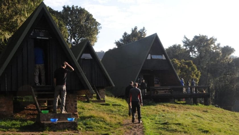 Mountain huts on the Marangu route, Mount Kilimanjaro.