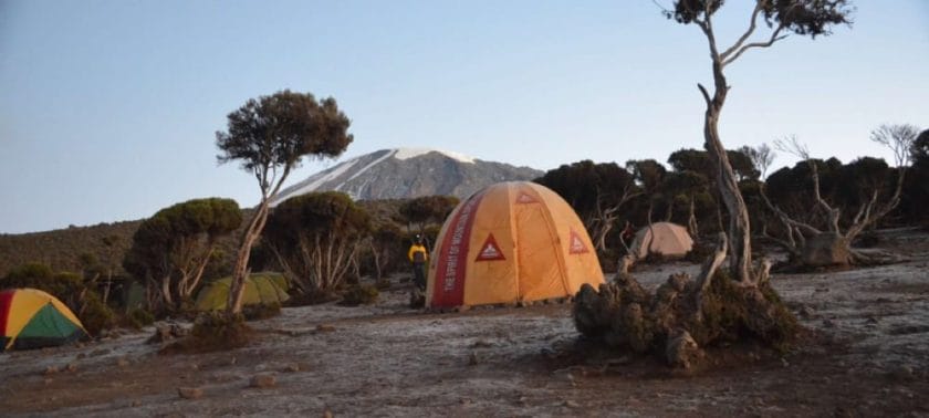 Dawn on the Mweka route, Mount Kilimanjaro.