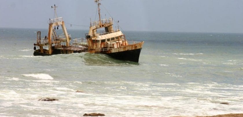 the wreck along the skeleton coast namibia road trip