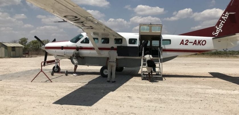 Light air transport in Tanzania on safari