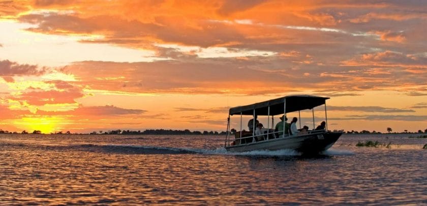 Boat cruise on the Chobe river, Botswana.