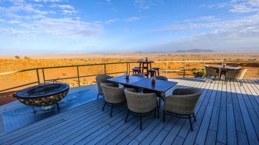 Dining at Dune Star Camp, Best Safari Lodges Namibia