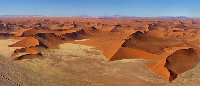 Aerial View of Namibias Namib Desert