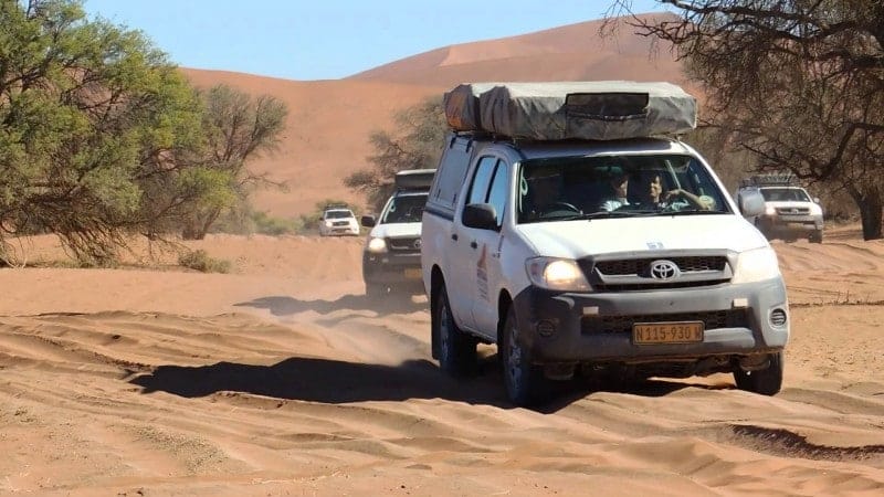 4x4 in Namibian sand