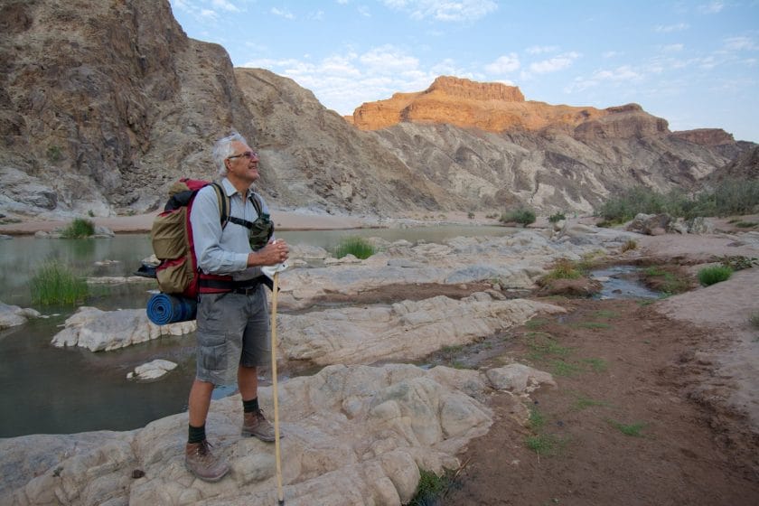 73 year old man embarks on the tough fish river canyon hike