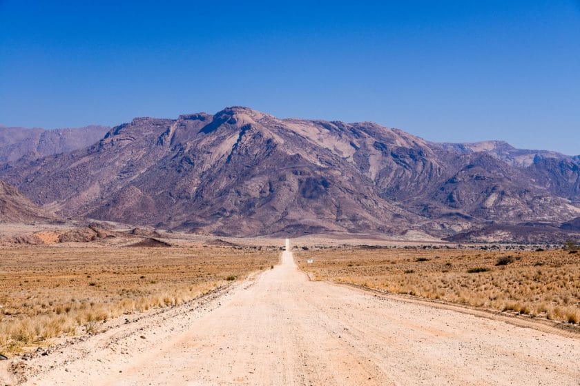 Road to the Brandberg Mountain, Namibia, Africa