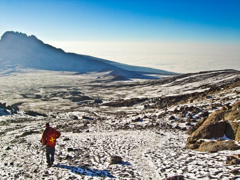 Climbing Mount Kilimanjaro, Tanzania.