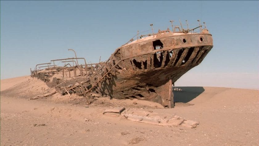 Shipwreck on the Skeleton Coast, Namibia.