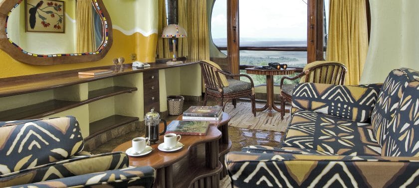 Suite living room at Mara Serena Safari Lodge, Kenya | Photo credit: Mara Serena Safari Lodge