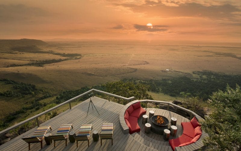 safari camp for sale kenya Angama Mara Exterior Deck