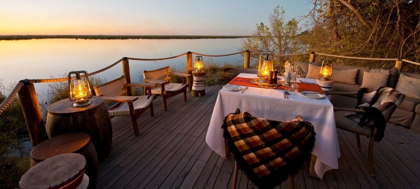 Outdoor dining at Wilderness DumaTau Camp in Botswana | Photo credits: Wilderness DumaTau Camp