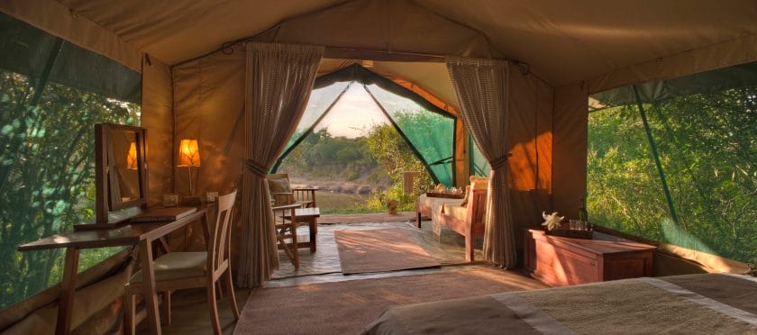 Guest tent at Rekero Camp, Kenya | Photo credit: Rekero Camp