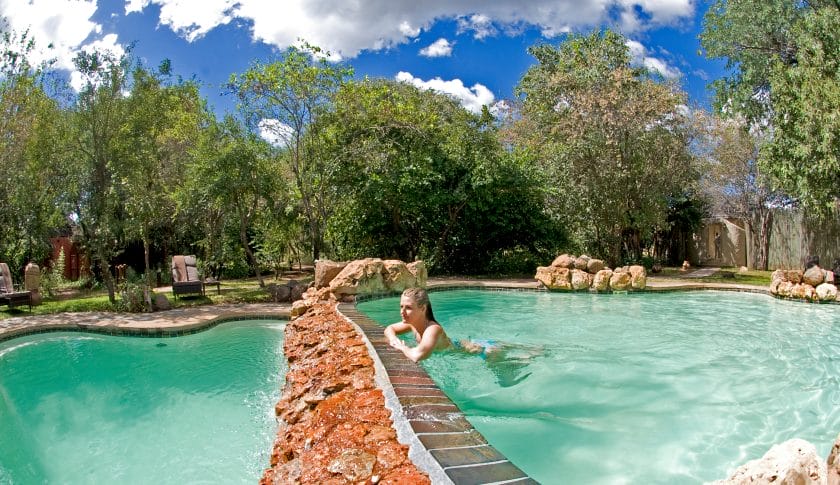 Pool area at Sanctuary Chobe Chilwero in Botswana | Photo credits: Sanctuary Chobe Chilwero