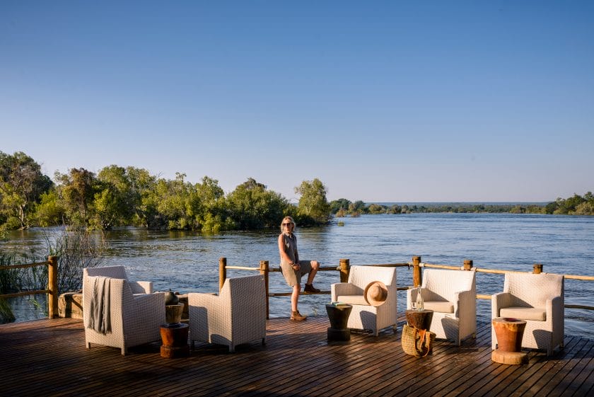 Outdoor deck at a luxury lodge, Zambia | Photo credits: Sanctuary Sussi & Chuma