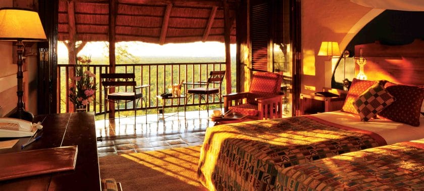 Suite at a luxury lodge in Zimbabwe | Photo credits: Victoria Falls Safari Lodge