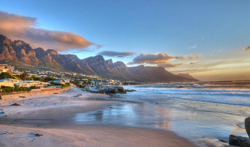 Camps Bay Beach in Cape Town.