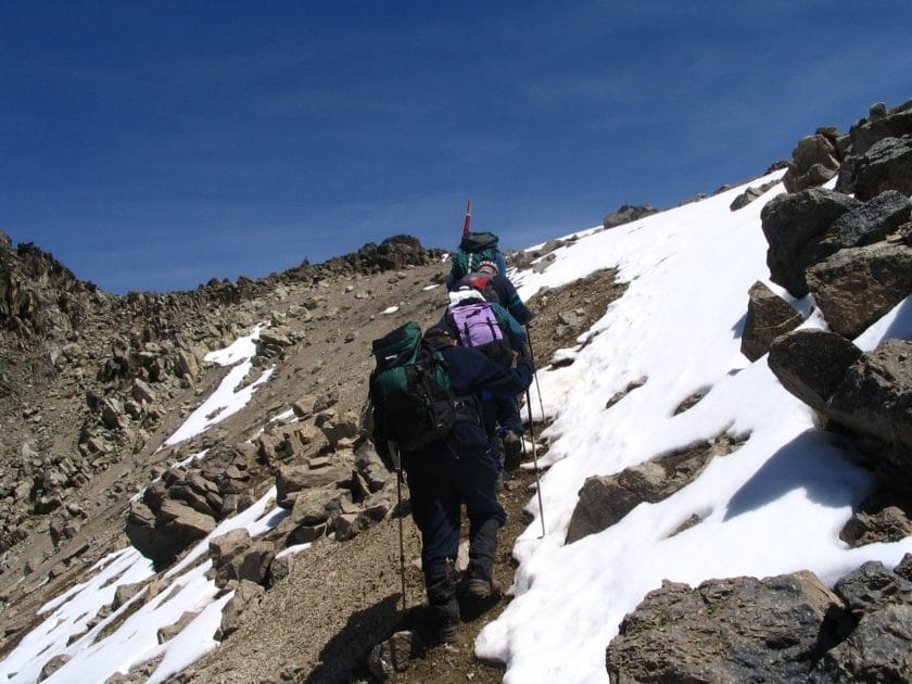 Climbing to Mt.Kenya mountain