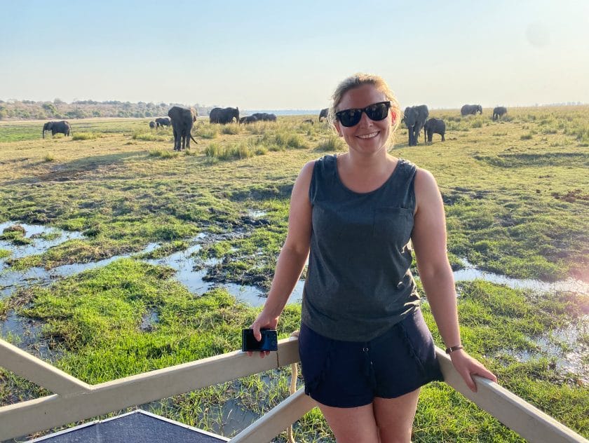 Tourist on a solo Botswana safari