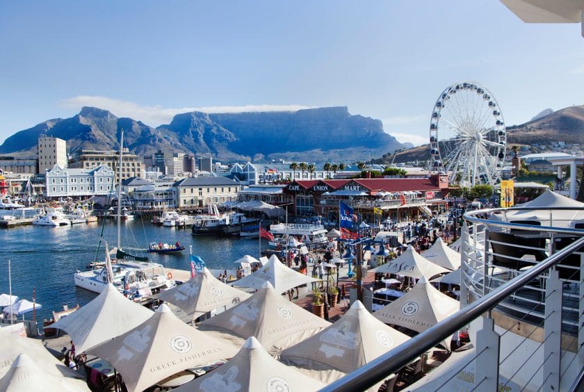 V&A Waterfront in Cape Town, South Africa.