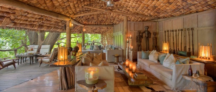 Luxury lodge lounge | Photo credits: Lake Manyara Tree Lodge