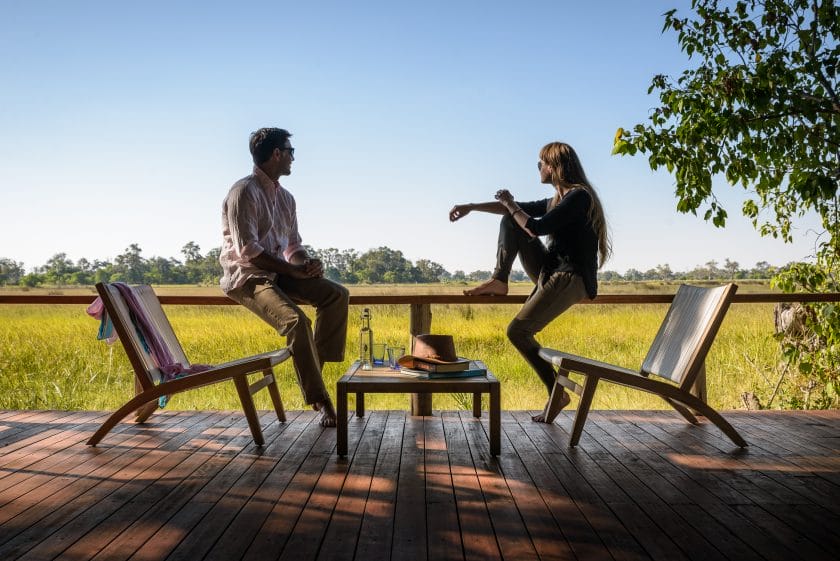 Viewing deck at a luxury lodge in the Okavango Delta | Photo credits: Sanctuary Stanley's Camp